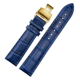 12 14 16 18 19 20 21 22 23mm Blue color Genuine Leather Watchband Strap Men and Women Watchband For Citizen Rossini Watch band