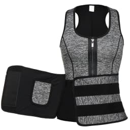 Mens Waist Trainer Vest Slimming Body Shaper Compression Shirt Workout Tank Top Shapewear Fitness Undershirt Fat Burn Sauna Suit