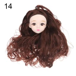 1/6 BJD Doll Head With Gold Brown Black Hair For 30cm Doll Joint 3D Eyes Europe Red DIY Head Wear for Ancient Doll Accessories