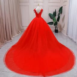 2026 Wedding Dress The Red V-neck Ball Gown Vintage Wedding Dresses Lace Embroidery Vestido De Noiva Customized