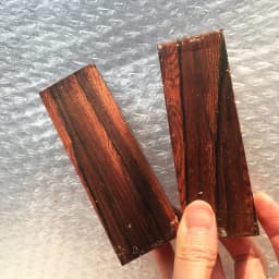 2pieces Red Sandalwood for DIY Knife Handle Material Making Various Handicraft Materials 120x40x10mm