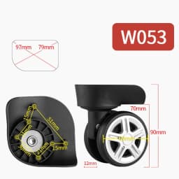 Luggage Wheel Replacement Wheels Suitcase Accessories Universal Casters Rolling Luggage Suitcase Wheeled Accessories Bags Caster