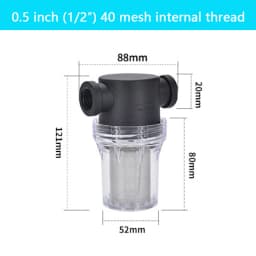 304 Stainless Steel Filter, Suitable for Garden Hoses, Irrigation Systems, and Industrial Pipelines, 1/2 3/4 1 inch