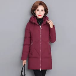 Hooded Thick Down Jacket Female 2025 New Middle Aged Mother Cotton Winter Coat Grandmother Wear Plus Size Long Parka Women 6XL