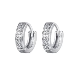 CRMYA Gold Silver Filled Several Sizes Hoop Earring CZ Zircon Heart Higgle Earrings For Women Jewelry Wholesale Aretes De Mujer