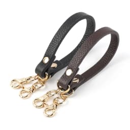 Cow Leather Handle Shoulder Strap Lychee Pattern Women Short Bag Strap Black Coffee Cream Red Handbag Replacement Wrist Straps