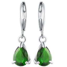 Milangir Fashion Infinity Teardrop Dangle Earring Crystal Water Drop Earrings For Women CZ Zircon Wedding Jewelry