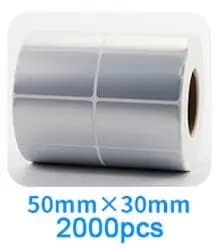Matte Silver PET Barcode Label 100 90 80 70 60 40 50 30 20 Transfer Ribbon Printer Sticker
