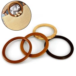 Wooden Round Arm-in-arm Handle Eco-friendly Bag Accessory Handle Unique Design Handcrafted Fashion DIY Braided bag Accessories