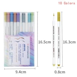 8 Colors/Set Acrylic Epoxy Resin Drawing Pen Paint Highlights Metallic Permanent Marker Graffiti Point Pen For DIY Jewelry Mold