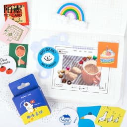 Mohamm 45 PCS Boxed Stickers Fun Planet Cute Cartoon Decoration Sticker Flakes Scrapbooking Gift Girl School Supplies