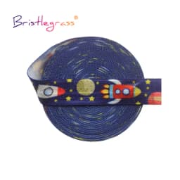 BRISTLEGRASS 2 5 10 Yard 5/8" 15mm Cherry Print Foldover Elastic FOE Spandex Satin Band Tape Hair Tie Headband Dress Sewing Trim
