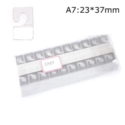 100pcs PVC Slot Hole Adhesive Hang Tabs Tags Hook Merchandise Package Box Bag Hangers Peghooks Display For Store Retail Display