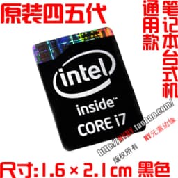 Original Core i7 3 4 5 6 7 8 9 10th Generation Laptop Desktop CPU Label Sticker