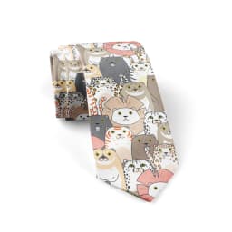Funny Harajuku 3D Printing Cute Cartoon Men Tie New Men Polyester Necktie Novelty Kawaii Animal Avatar Ideas Necktie