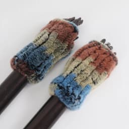 New Women 100% Real Genuine Knitted Rex Rabbit Fur Mittens Winter Warm Lady Real Fur Fingerless Gloves Handmade Knit Fur Mitten