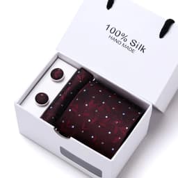 Brand 100% Silk Ties Gift box Office Men Classic Party Wedding striped 7.5cm Silk Wedding Floral Tie Necktie Handkerchief Set