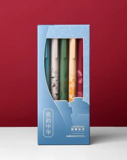 KACO 5pc/Lot Gel Pen Set 2021 New Pучка 0.5MM Color Ink Chinese Style School Pens Stationery Supplies for Student Office