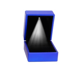 Engagement Ring Box Earrings Jewelry Ring Box Case with LED Lighted up for Proposal Engagement Wedding Gift