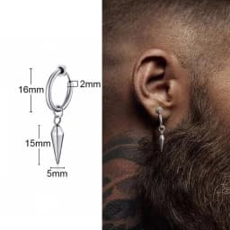 FUN GRENADE SHAPED EARRINGS FOR MEN JEWELRY STAINLESS STEEL HOOP EARING GIFT FOR HIM