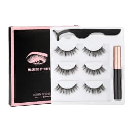 Magnetic Mink Eyelashes 2/3/5/10 Pairs Soft False Eyelashes Natural Magnetic Mink Lashes Liquid Eyeliner Tweezer Sets Makeup Hot