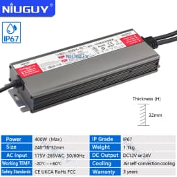 Waterproof Lighting Transformers AC 220V To DC 12 V 24V LED Driver Power Supply 60W 100W 150W 200W 300W 600W Outdoor Waterproof