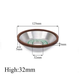 75/100/125/150mm Resin Diamond Grinding Wheel Cup Grinder Disc for Carbide Metal Angle Grinder Tool 120/150/180/240/320/400#