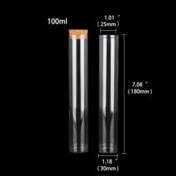 12 pieces/lot 15ml 20ml 25ml 30ml 40ml 45ml 50ml 55ml 60ml Glass Test Tubes With Cork Stopper Wishing Bottles for Art DIY Crafts