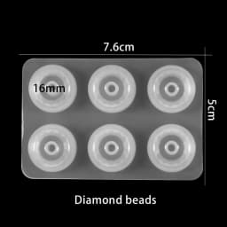 2 Styles 12mm 16mm Flat Ball Beads with Hole Silicone Mold for DIY Jewelry Making Epoxy Resin Silicone Mould Handmade Crafts