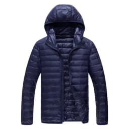 2026 Men's Lightweight Warm Coat, Winter Parkas Jacket Royal Blue Black Gray Red Green Male Light and Thin Coats