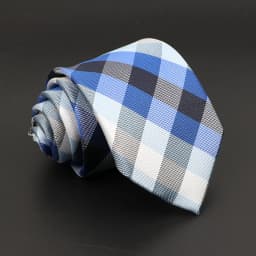 New Men's Classic Plaid Tie Luxury Stripe 8cm Jacquard Necktie All-Match Cravat For Business Wedding Party Daily Wear Accessory