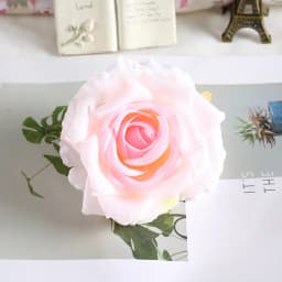 30pcs/Lot 9cm-10cm Large Artificial White Rose Silk Flower Heads DIY Wedding Decoration Wreath Scrapbooking Craft Fake Flowers