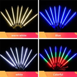 LED Meteor Shower Garden Lights Waterproof Falling Raindrop Fairy String Lights for Christmas Holiday Party Patio Decor 30/50CM
