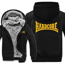 Hardcore Hoodies Men Cool Thicken Winter Hardcore Sweatshirt Pullover Mans Coat