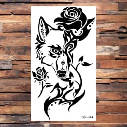 Black Scorpion Temporary Tattoos For Adults Men Realistic Dragon Wolf Tiger Thorns Fake Tattoo Sticker Hand Leg Tatoos Creative