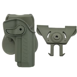 Belt Holster with MOLLE Platform, Pistol Gun Carry Case, Tactical Hunting Airsoft Waist Holster for Beretta 92, 92FS