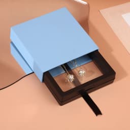 24Pcst Pink Paper Transparent Container Drawer Box Jewelry Display Gifts Weddding Ring Brooch Necklace Party Holder Packaging