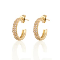 CRMYA Gold Silver Filled Several Sizes Hoop Earring CZ Zircon Heart Higgle Earrings For Women Jewelry Wholesale Aretes De Mujer