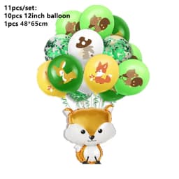 Woodland Animal Disposable Tableware Wild Forest Bear Fox Plate Cup Napkin Jungle Safari Happy Birthday Party Decor Kid Boy Girl