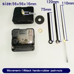 Quartz Clock Movement Kit With Gold Clock Hands Non Ticking Wall Clock Mechanism DIY Clock Making Repair Parts