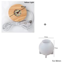 DIY Crystal Epoxy Resin Mold One-in-one Ball Small Night Lamp Multi-size Round Night Light Set Silicone Molds For Epoxy Resin