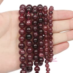 Natural Garnet Beads Round Loose Spacer Beads for DIY Jewelry Making Bracelet Necklace 15 inches 6 8 10 mm Wholesale
