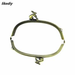 1 Piece 12.5 CM Embossing Arc Antique Bronze Rabbit Head Metal Purse Frame Kiss Clasp DIY Bag Accessory