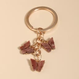 Cute Keychain Colorful Butterfly Key Ring Enamel Flying Animals Key Chains For Women Girls Handbag Accessorie Handmade Jewelry