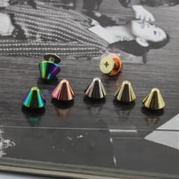 10-30-100pcs 10mm Copper solid polished nickle turriform head rivet metal bag snap rock stud,purse bottom screw rivets