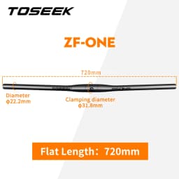 TOSEEK ZF-ONE Mtb Carbon Handlebar Bicycle Handlebar 31.8*580-720/740/760mm Matt Black Handlebars For Mountain Bike Accessories