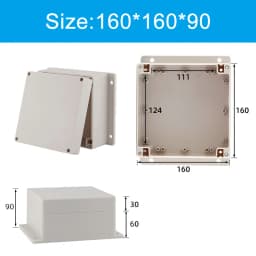 Wall Mounted Outdoor Gray Plastic Enclosures Custom IP65 ABS Waterproof Electrical Junction Box Eith Ear Electrical Project Box