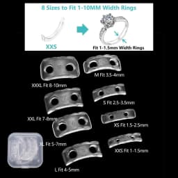4pcs/lot Guard Tightener Reducer Resizing Tool Transparent Spiral Based Ring Tools Spring Coil Ring Size Adjuster For Jewelry