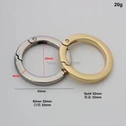 10-30pcs 4 colors square Spring ring Hardware Accessories Banding chain o ring Openable Rings Keys Charms Clasps Connection