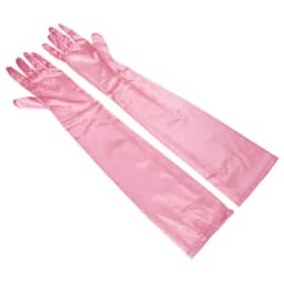 Women Long Section Imitate Satin Banquet Dance Dinner Show Cosplay Retro Style Soft Elasticity Solid Sexy Etiquette Gloves